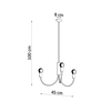 Sollux Lighting Żyrandol PICCOLO 3 czarny SL.0856