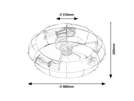 Lampa sufitowa Rabalux Cadmus 71043 czarny