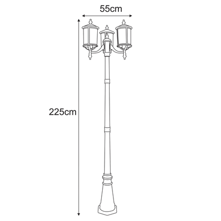 Lampa zewnętrzna Kaja DETROIT K-8213 czarny
