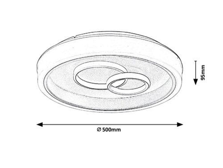 Lampa sufitowa Rabalux Portia 3319 srebrny