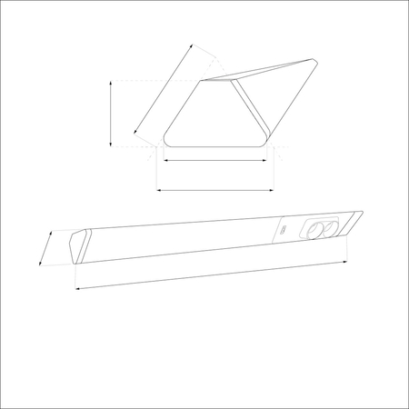 Eko-Light Lampa Podszafkowa Dual 18W 4000K + Gniazda 230V EKB1445 BIAŁY