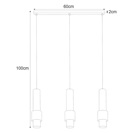 Lampa wisząca NIKOS Kaja K-4714 czarny/chrom