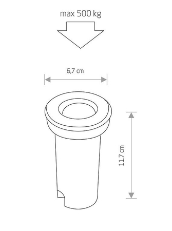 Oprawa najazdowa Nowodvorski 4454 MON zewnętrzna IP67 1x1W LED CREE