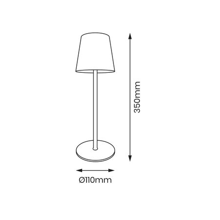 Eko-Light Lampka Biurkowa Virgin 3W 3CCT IP44 Bateria EK1704 CZARNY