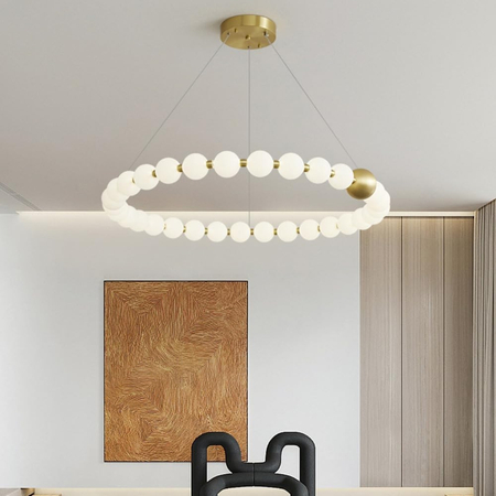 Lampa wisząca Abigali Lampa wisząca Abigali Pontti Big2 56W złoty/mleczne kule