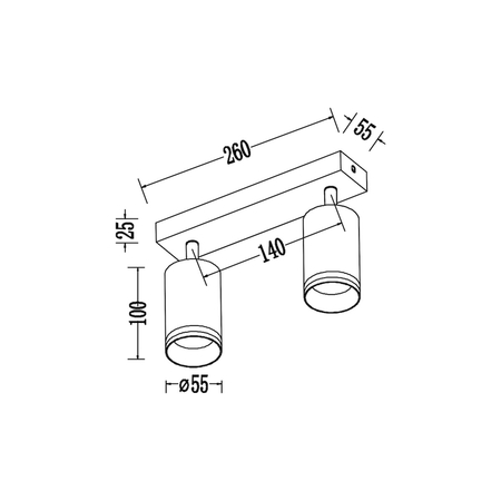 Milagro Oprawa Pipe Ring Spot Biały 2xGU10 ML2070 BIAŁY