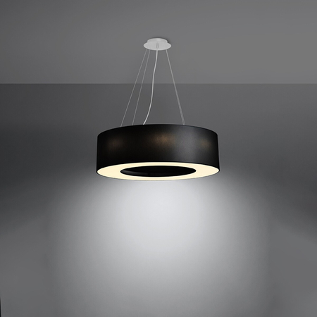 Sollux Lighting Żyrandol SATURNO 70 czarny SL.0752