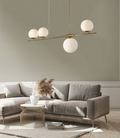 Lampa wisząca SANTANDER GO Azzardo AZ4419 brushed golden brass