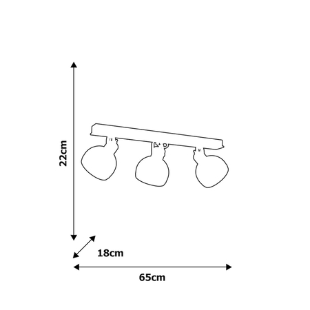Milagro Lampa sufitowa Oval 3xE27 Biały MLP8651 BIAŁY