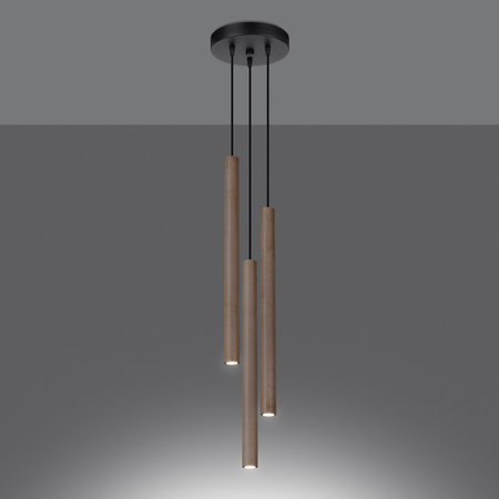 Sollux Lighting Lampa wisząca PASTELO 3P drewno SL.1268