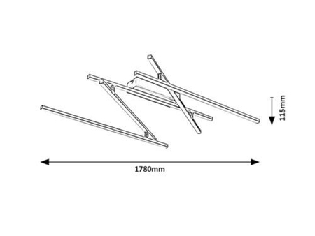 Lampa sufitowa Rabalux Negan 71020 srebrny