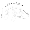 Sollux Lighting Plafon WINX 4 czarny/chrom SL.1370