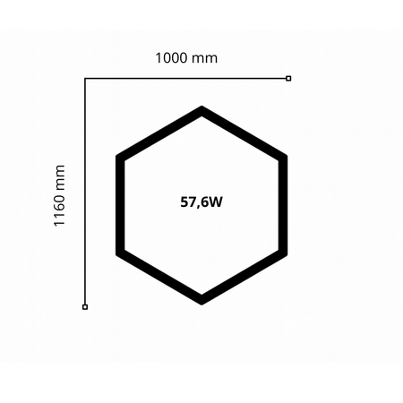 Lampa LED Hexagon Blaupunkt 58W geometryczny panel sufitowy led 4000K CRI90 w kształcie plastra miodu