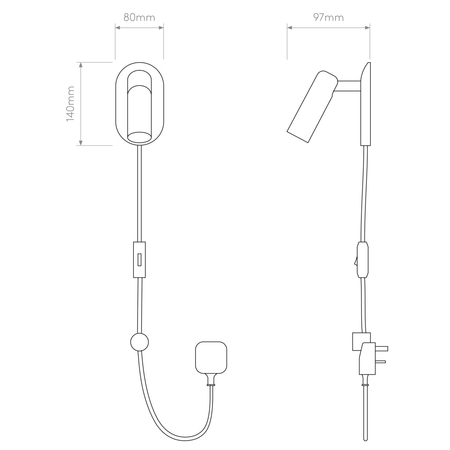 Kinkiet Astro Gio 1473008 Matowy Biały