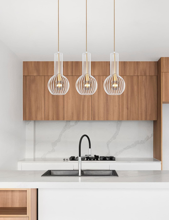 Lampa wisząca ARVI WHITE Kaja K-4526 biały/złoty