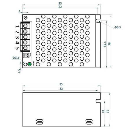 Zasilacz modułowy ADLS 40W-12V ADLER SLIM