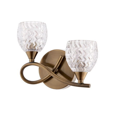 Kinkiet Endon Lighting Boyer BOYER-2WBAB-L mosiądz