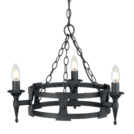 Żyrandol Elstead Lighting Saxon czarny SAX3-BLK