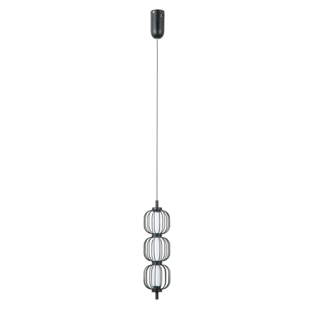 Lampa wisząca Italux Pedro PND-34405-3V-BK Czarny mat, chrom