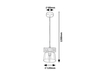 Lampa wisząca Rabalux Cardamom 3118 szary dąb