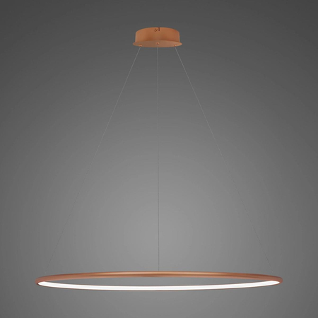 Lampa wisząca Ledowe Okręgi No.1 100cm 4k miedziana ściemnialna