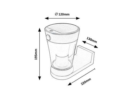 Lampa solarna Rabalux Angers 77037 popielaty