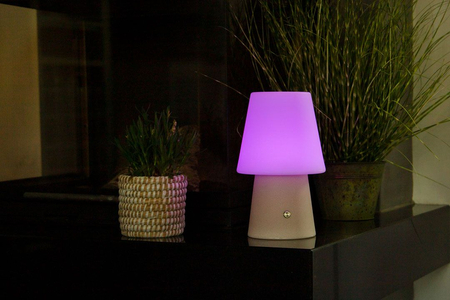 Lampa stojąca No.1 zewnętrzna ogrodowa 2700K RGB ściemnialna z baterią 30cm, piaskowy 32583L beżowy