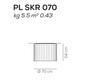 Plafon Axo Light Skirt 70 Pomarańczowy