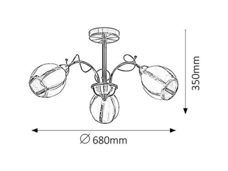Lampa sufitowa Rabalux Joel 2270 brąz