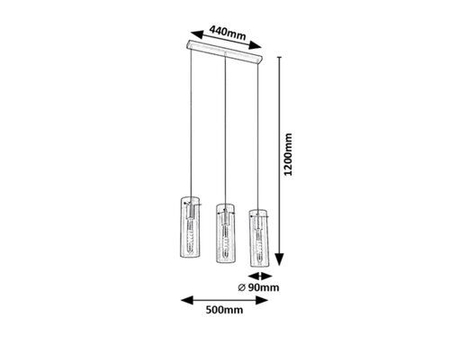 Lampa wisząca Rabalux Acantha 5259 czarny