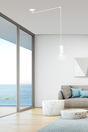 Lampa wisząca TRAKER 1 WH/WHITE Emibig 525/1 biały