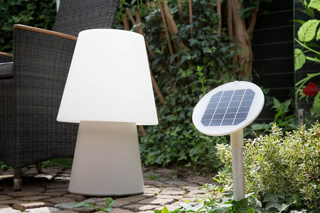 Lampa solarna No.1 zewnętrzna ogrodowa przenośna 2900K Biała ciepła 60cm, piaskowy 32529S 