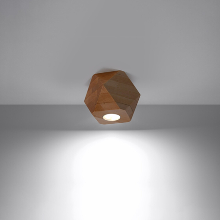 Sollux Lighting Plafon WOODY 1 naturalne drewno SL.1009