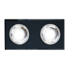 Eko-Light Oczko sufitowe szklane KWADRATOWE 2xGU10 Kolor: CZARNY EKOS926 CZARNY