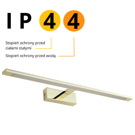 Kinkiet Isla duży CCT 1xLED złoty IP44 GS-LWB-20W GOLD CCT
