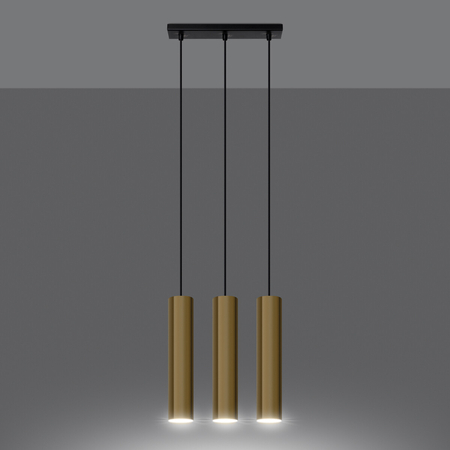 Sollux Lighting Lampa Wisząca LAGOS 3 złoty połysk SL.1201