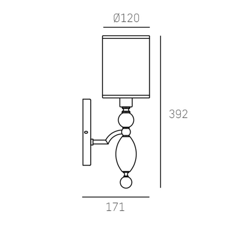 Cosmo Light Kinkiet CANCUN W01780CH-WH