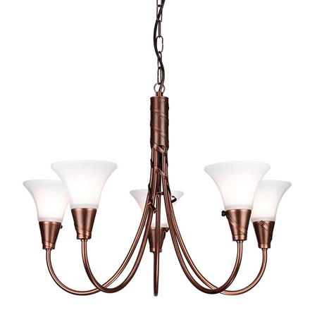 Żyrandol Elstead Lighting Emily miedziany EM5-COPPER