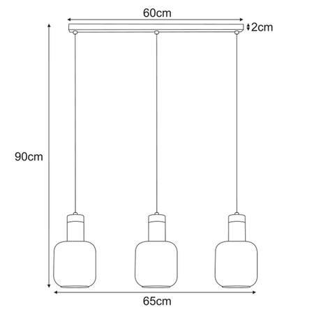 Lampa wisząca Kaja DENIS K-5263 czarny, grafitowy