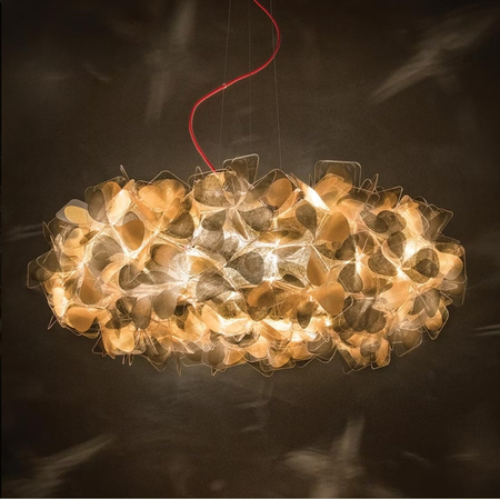 Lampa wisząca Slamp CLIZIA 130 - MAMA NON MAMA GOLD - RED WIRE XXL CLISXXLGNM01R00000EU złoty