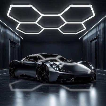 Lampa LED Hexagon Blaupunkt 230W geometryczny panel sufitowy led 4000K CRI90 w kształcie plastra miodu