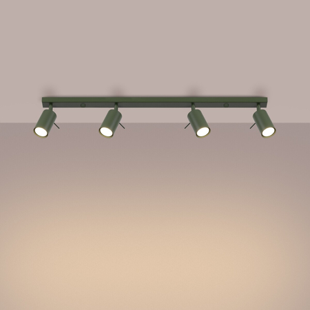 Sollux Lighting Plafon RING 4L zielony oliwkowy SL.1504