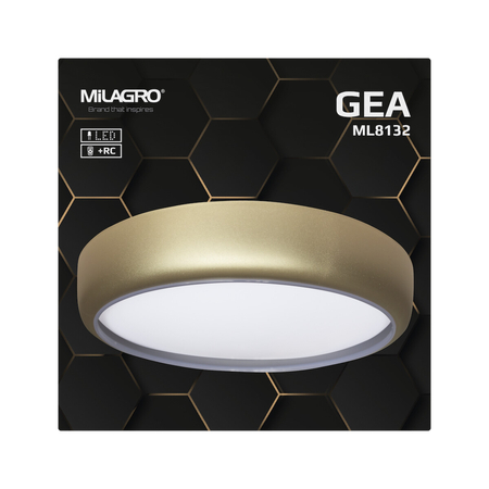 Milagro Plafon GEA GOLD 36W LED Ø390 mm ML8132 ZŁOTY