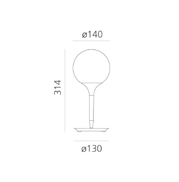 Lampa stołowa Artemide 1044110A Castore 14