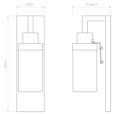 Kinkiet Astro Lago 280 1297009 Matowy Czarny