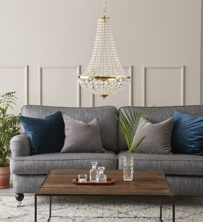 Lampa wisząca Markslöjd GRANSO 106119 przezroczysty/złoty