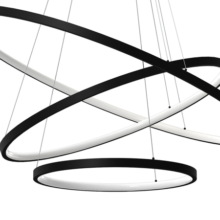 Milagro Lampa wisząca HOOP BLACK 93W LED ML1543 CZARNY