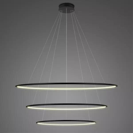 Lampa wisząca Ledowe Okręgi No.3 100cm 3k czarna