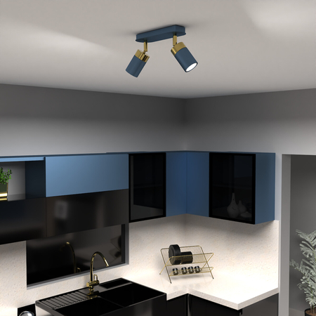 Milagro Lampa sufitowa JOKER NAVY BLUE/GOLD 2xGU10 MLP7723 GRANATOWY / ZŁOTY