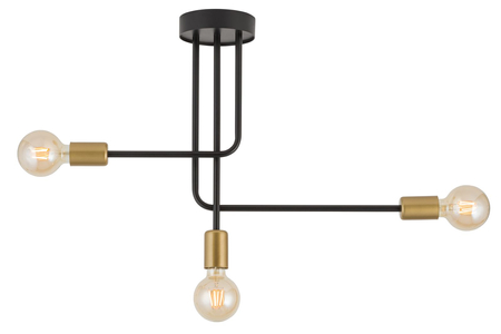 Sigma 32380 GINO 3 plafon czarny złoty
